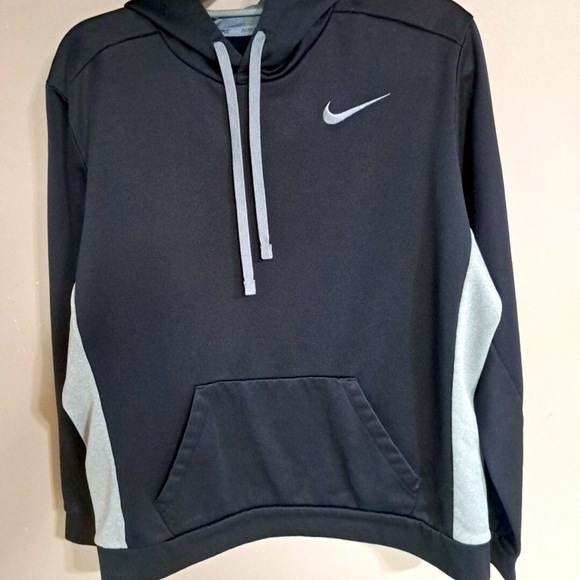 Nike Other - Nike Men's Black Hoodie with White Logo